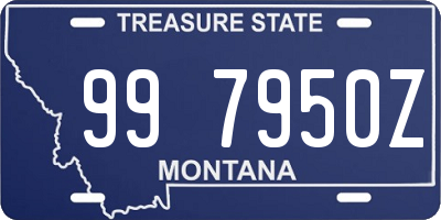 MT license plate 997950Z