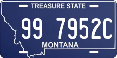 MT license plate 997952C