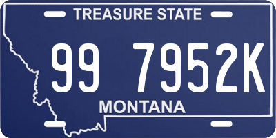 MT license plate 997952K