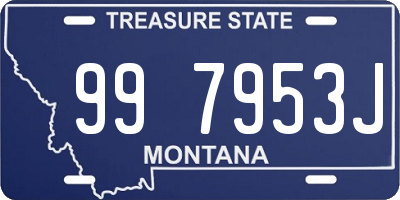 MT license plate 997953J