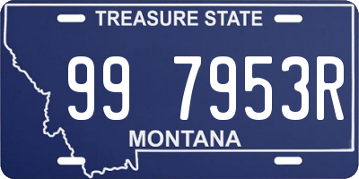 MT license plate 997953R