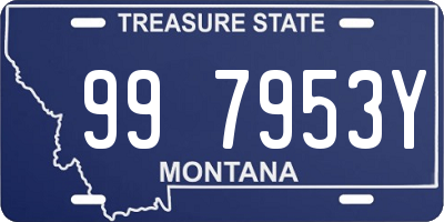 MT license plate 997953Y