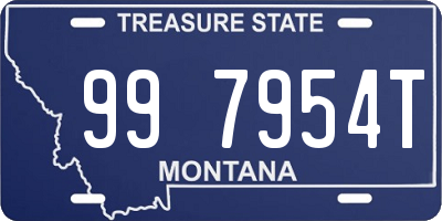 MT license plate 997954T