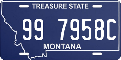 MT license plate 997958C