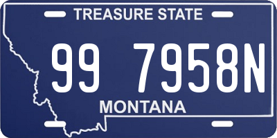 MT license plate 997958N