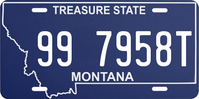 MT license plate 997958T