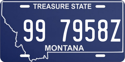 MT license plate 997958Z