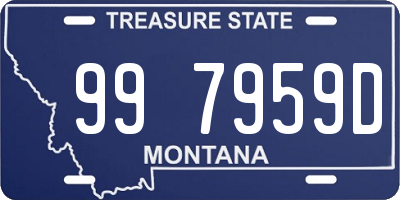 MT license plate 997959D