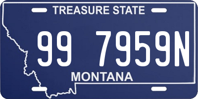 MT license plate 997959N