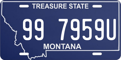 MT license plate 997959U