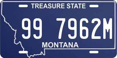 MT license plate 997962M