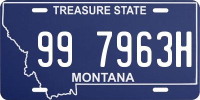 MT license plate 997963H