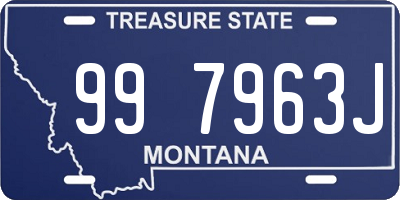 MT license plate 997963J