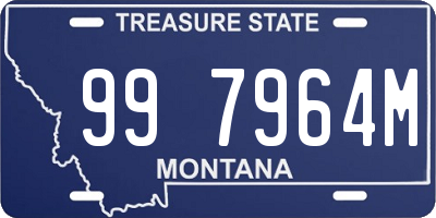 MT license plate 997964M