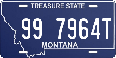 MT license plate 997964T