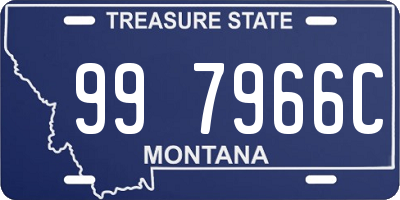 MT license plate 997966C