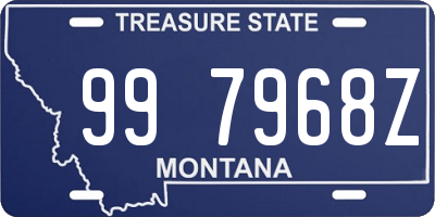 MT license plate 997968Z