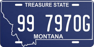 MT license plate 997970G