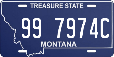 MT license plate 997974C