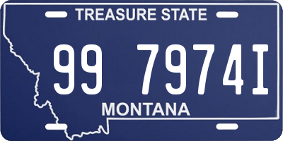 MT license plate 997974I