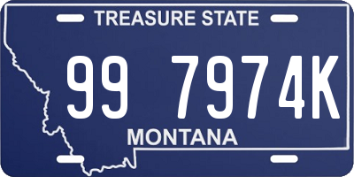 MT license plate 997974K