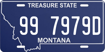 MT license plate 997979D