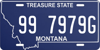 MT license plate 997979G