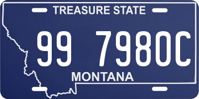 MT license plate 997980C