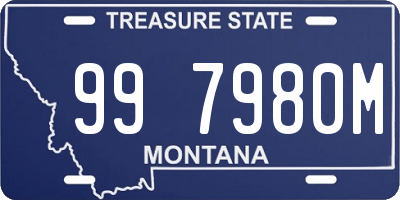 MT license plate 997980M