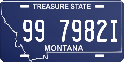 MT license plate 997982I