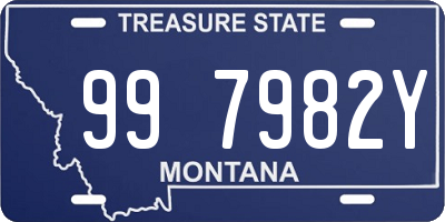 MT license plate 997982Y