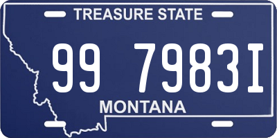 MT license plate 997983I