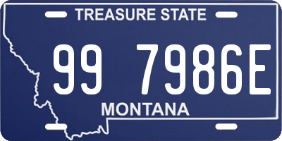 MT license plate 997986E