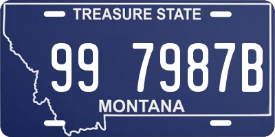 MT license plate 997987B