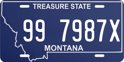 MT license plate 997987X