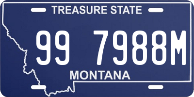 MT license plate 997988M