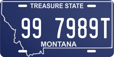 MT license plate 997989T