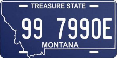 MT license plate 997990E