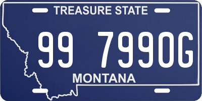 MT license plate 997990G