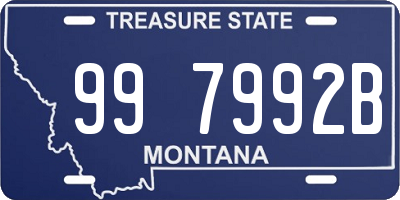 MT license plate 997992B