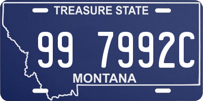 MT license plate 997992C