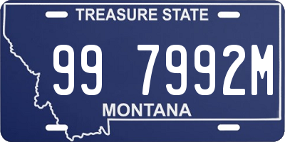 MT license plate 997992M