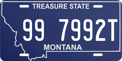 MT license plate 997992T