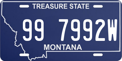 MT license plate 997992W