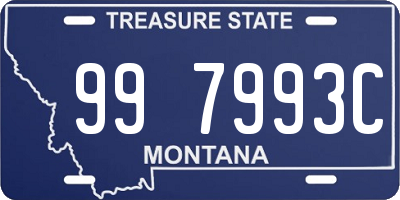 MT license plate 997993C