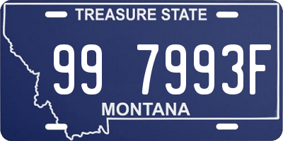 MT license plate 997993F