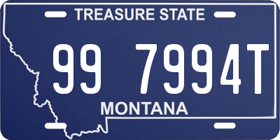 MT license plate 997994T