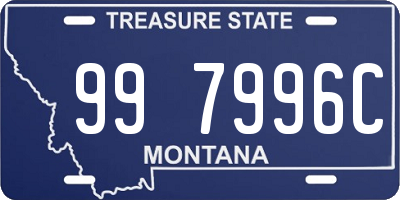 MT license plate 997996C