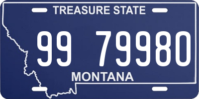 MT license plate 997998O