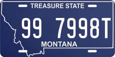 MT license plate 997998T